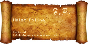 Heisz Polina névjegykártya